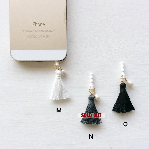 淡水真珠：pearl×tassel earphone jack 4枚目の画像