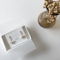 淡水真珠：pearl×marquise earring 2枚目の画像
