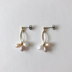 淡水真珠：pearl×marquise earring 6枚目の画像