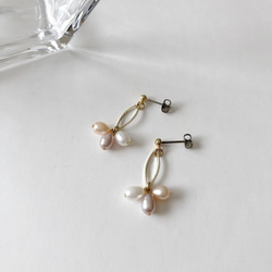 淡水真珠：pearl×marquise earring 7枚目の画像
