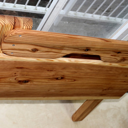 80cm✕50cm高さ58cm　杉無垢板のシンプルな折りたたみテーブル机★ガーデンテーブル☆アウトドアテーブル 7枚目の画像
