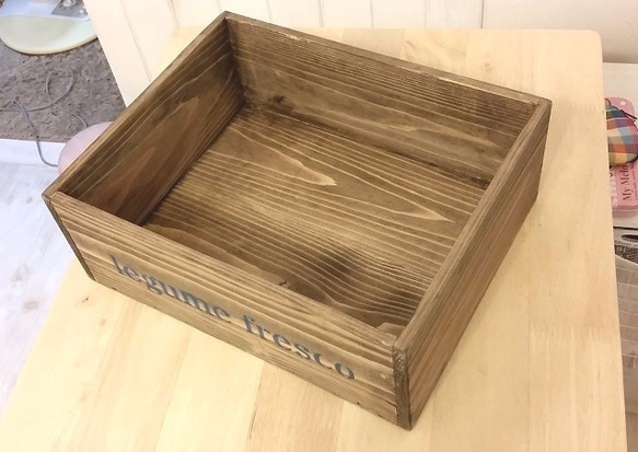 木箱　小物入れ　woodbox 2枚目の画像