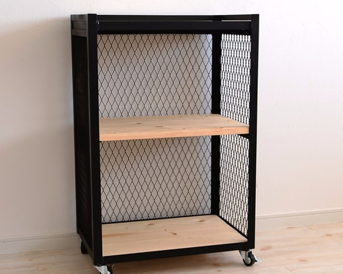 【ヴィンテージ】ウッド×メタルシェルフ　インダストリアル 1_1cb2e0919c7895b7d13d9e3351d4