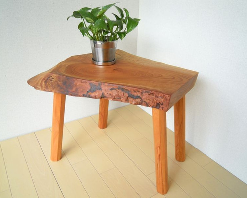 サイドテーブル／飾り台 欅（けやき） ＜限定価格＞ サイドテーブル