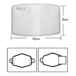 送料無料★繰り返し使える高機能マスクシート　PM2.5　インナーマスク ウイルス対策　50枚入 5枚目の画像