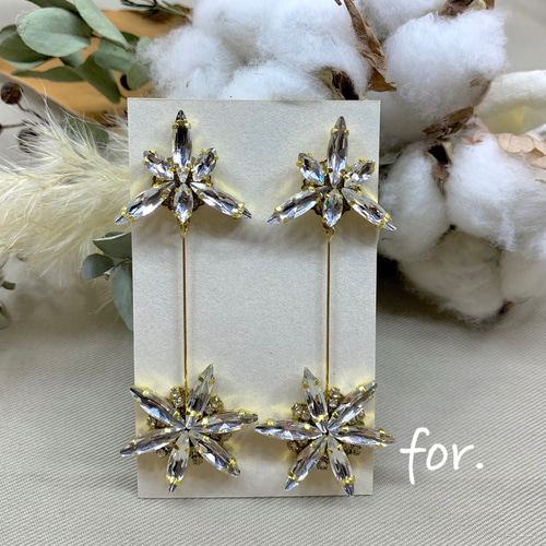結婚式 スタービジューピアス or イヤリング ピアス（その他） for 