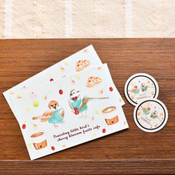 旅する小鳥の桜の実カフェ ポストカード5枚セット【個別発送】 4枚目の画像