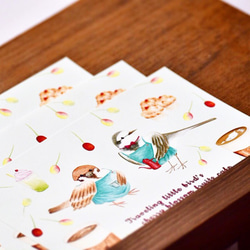 旅する小鳥の桜の実カフェ ポストカード5枚セット【個別発送】 5枚目の画像