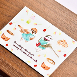 旅する小鳥の桜の実カフェ ポストカード5枚セット【個別発送】 9枚目の画像