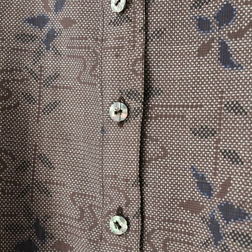 着物リメイク　大島紬スタンドカラーワンピース 着物リメイク 大島紬スタンドカラーワンピース