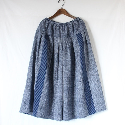 着物リメイク 竹縞浴衣合せキュロット キュロット・ワイドパンツ