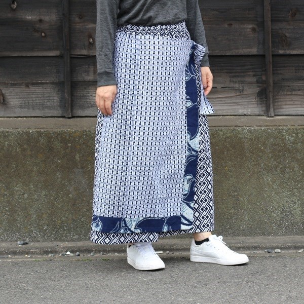 着物リメイク 千鳥浴衣合せラップパンツ キュロット・ワイド