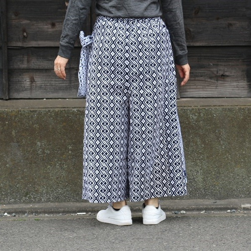 着物リメイク 千鳥浴衣合せラップパンツ キュロット・ワイド