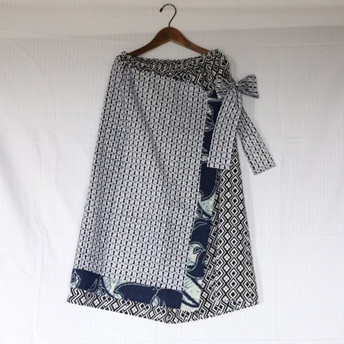 着物リメイク 千鳥浴衣合せラップパンツ キュロット・ワイド