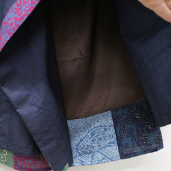 着物リメイク　大島紬と色とりどりのラップスカート 10枚目の画像