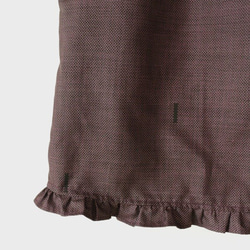 着物リメイク　紫に軸柄大島紬裾フリルブラウス 9枚目の画像