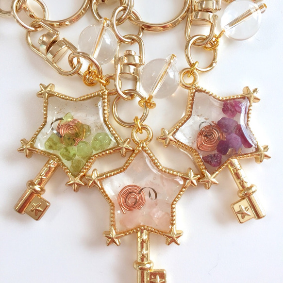 期間限定七夕価格☆星の鍵オルゴナイト キーリング Pink Pony ♡ちぃ  