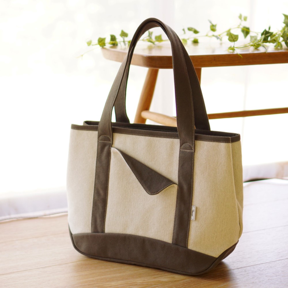 サブレ / カーキ × 霜降りベージュ 【受注制作】 Trocco 帆布バッグ