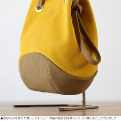 パピー / ブラウンベージュ × カーキ 【受注制作】 Trocco 帆布バッグ 3枚目の画像