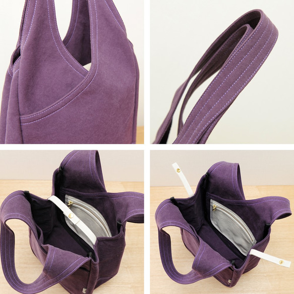 drop (M) / purple 【訂製】 帆布包 第5張的照片