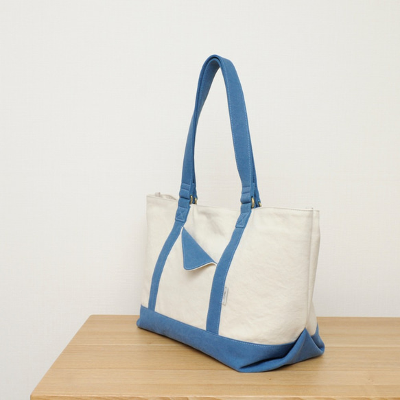 picnic / blue 【訂製】 帆布包 第2張的照片