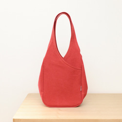 水滴狀 (M)  / 紅色 【接單製作】 帆布包 第1張的照片