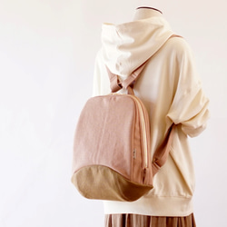 Mousse / Pink Beige × Brown Beige [Made-to-Order] Trocco 帆布包 第1張的照片