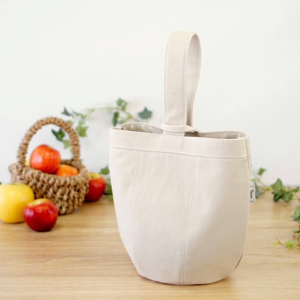 アップル / アイボリー 【受注制作】 Trocco 帆布バッグ