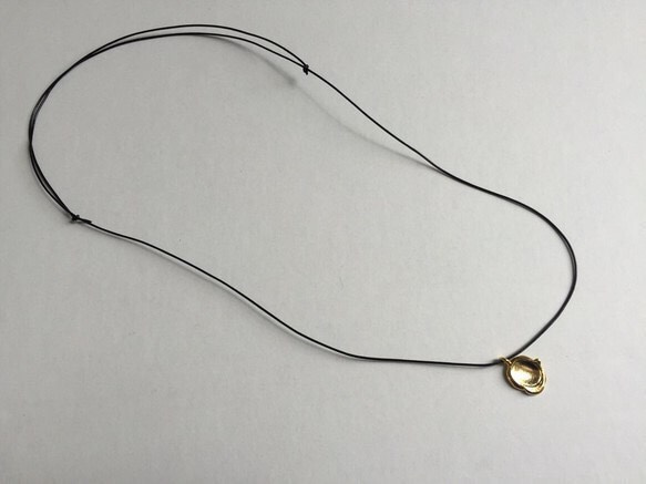 é-uzu necklace 革紐 silver 3枚目の画像