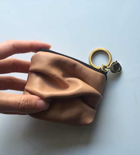 siwa leather keyholder. (beige) 2枚目の画像