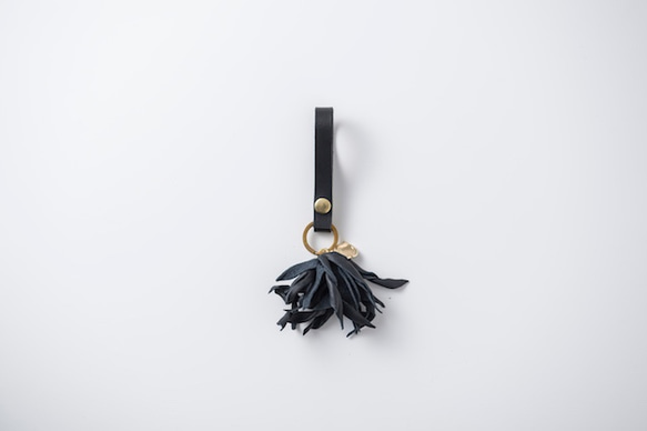 NEJIRI :  leather key holder.black 1枚目の画像