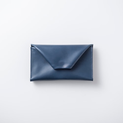 muji leather wallet.blue 1枚目の画像