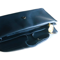 muji leather wallet.blue 4枚目の画像