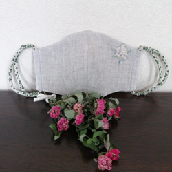 本麻の花ブーケマスク　（リバーシブルタイプ） 2枚目の画像