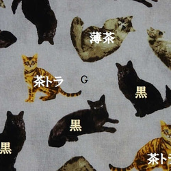 【受注販売】猫・ぺたんこポーチ（Ｓ／Ｍ） 3枚目の画像