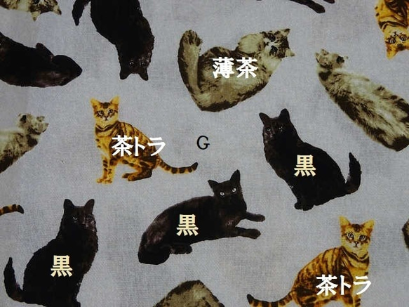 【受注販売】猫・ぺたんこポーチ（Ｓ／Ｍ） 3枚目の画像