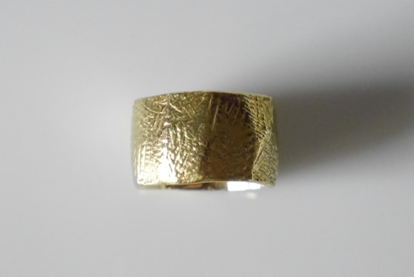 simple wide pinky ring（brass）★シンプル★幅広★ピンキー★真鍮 3枚目の画像