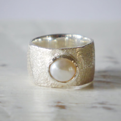 simple wide pinky ring（sv＊baroque pearl）★シンプル★ワイド★シルバー★ピンキー★ 2枚目の画像