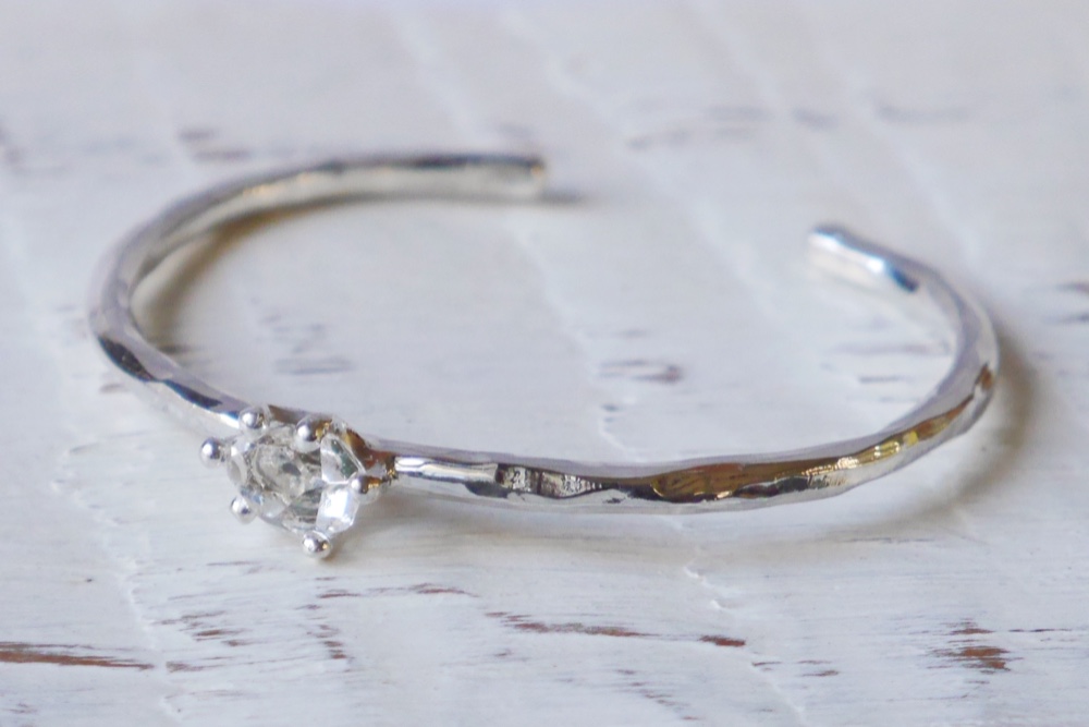 1点物★Herkimer diamond bangle(sv)