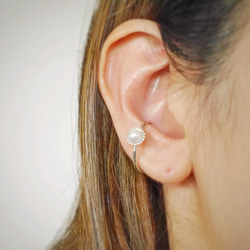 simple ear cuff(sv＊アコヤ) 6枚目の画像