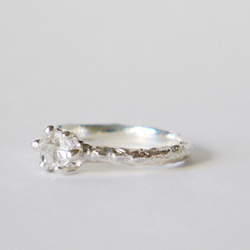 ★再販★Herkimer diamond ring（sv)ハーキマーダイヤモンド 1枚目の画像