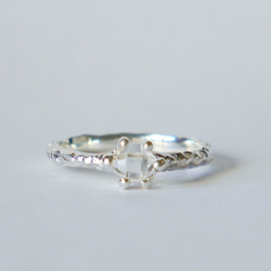 ★再販★Herkimer diamond ring（sv)ハーキマーダイヤモンド 2枚目の画像