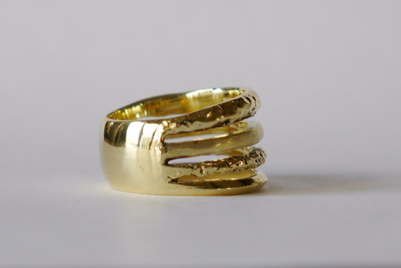 4連風 simple ring（brass) 第3張的照片