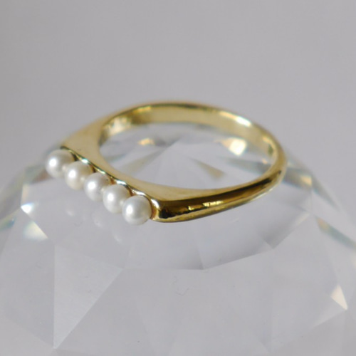 再販☆simple pearl ring（淡水*5）シンプル パール リング 指輪