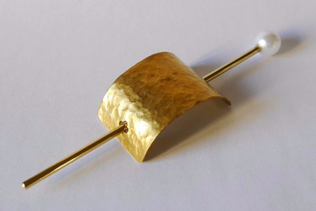 再販★Majeste(brass*パール）★マジェステ★真鍮★かんざし★クリスマス