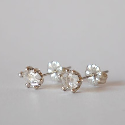 再販★3way Herkimer diamond pierce(sv)　ハーキマーダイヤモンド★ピアス★ 2枚目の画像