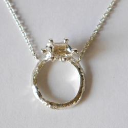 Herkimer diamond baby ring necklace(sv) ハーキマーダイヤモンド★ベビーリング★ 2枚目の画像