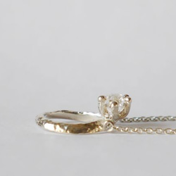 Herkimer diamond baby ring necklace(sv) ハーキマーダイヤモンド★ベビーリング★ 3枚目の画像