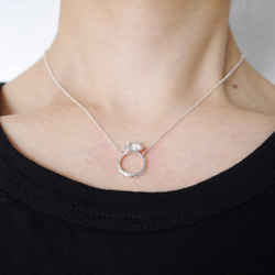 Herkimer diamond baby ring necklace(sv) ハーキマーダイヤモンド★ベビーリング★ 4枚目の画像