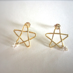 Star Pierce(brass)★飾品 ★優雅★耳环 第4張的照片